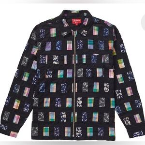 SUPREME Patchwork Zip Up Shirt 🔥